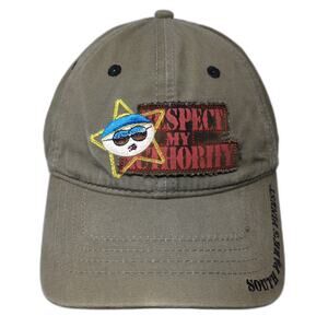 South Park's Fines Respect My Authority Cartman Strapback Hat Brown OS Anoma